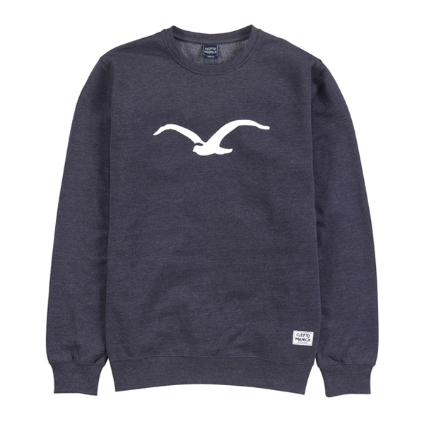 Cleptomanicx Sweater "Möwe" Heather Dark Navy