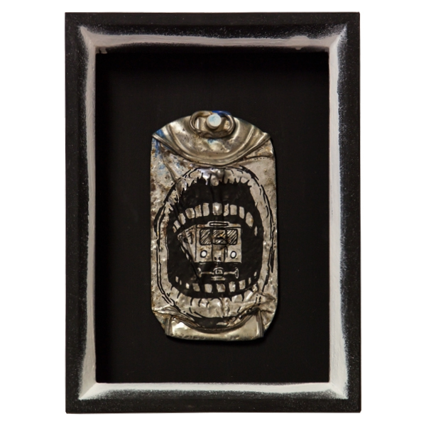 "Tik - Dosenskulptur Subway Mouth (Original)" 24x33cm