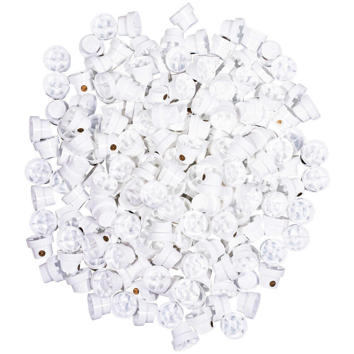 "Outline Cap" White/Gold 200er Pack