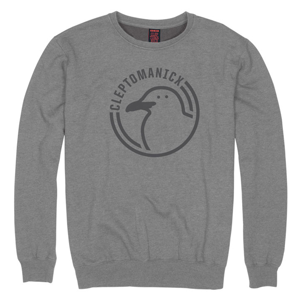 Cleptomanicx Sweater "Icon Skull" Heather Grey