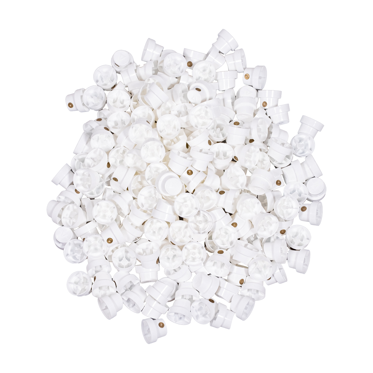 "Super Skinny Cap" White/Gold 200er Pack