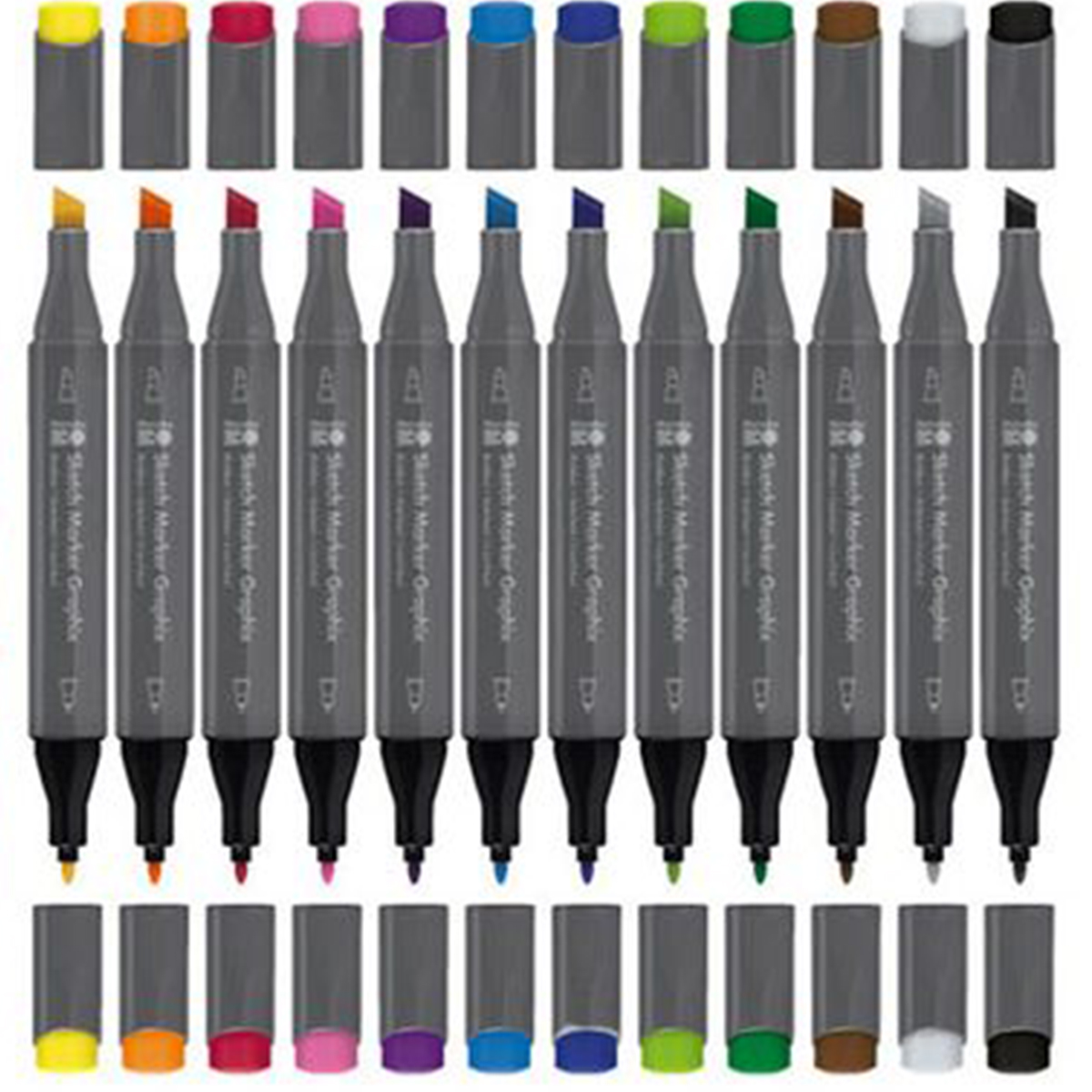 Marabu "Colour Graphix Sugarholic" Twin-Sketchmarker 12er Set (1-7mm)