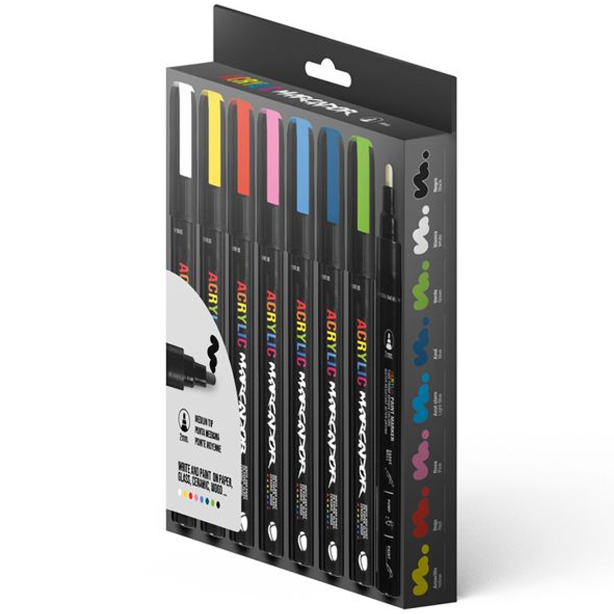 MTN "Marcador" Acryl Marker (2mm) 8-er Set