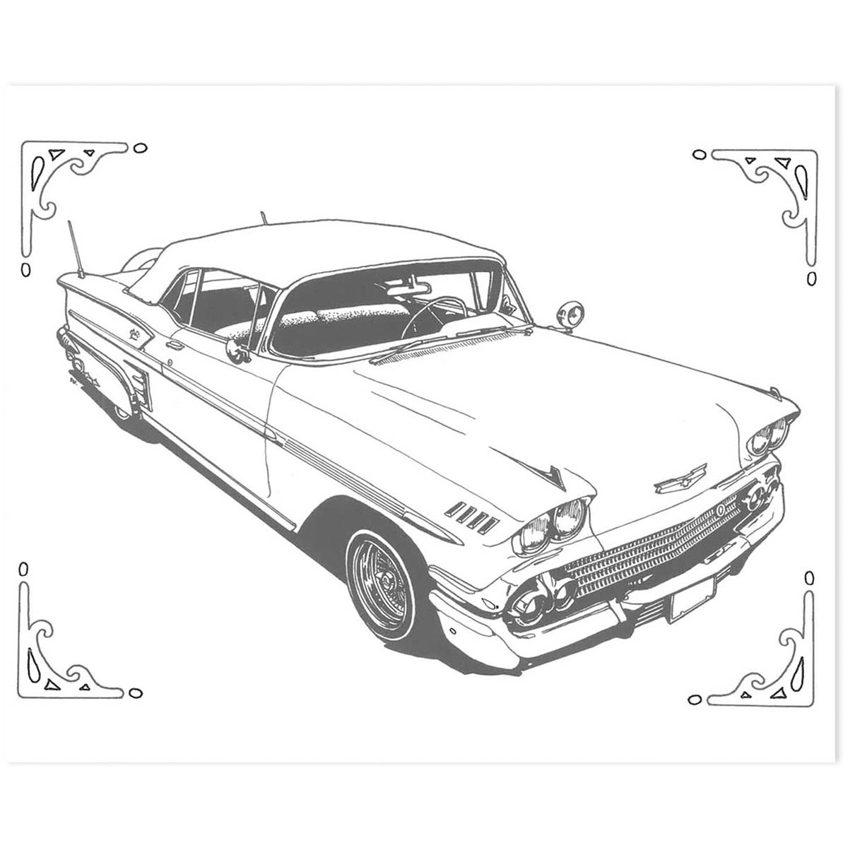 Ausmalbuch "Lowrider Coloring"