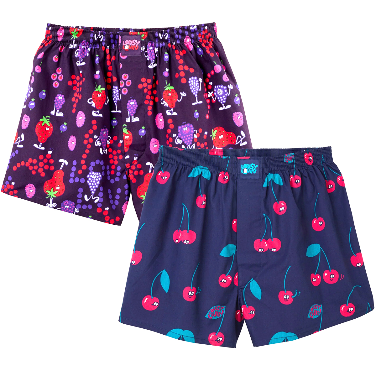 Lousy Livin Boxershorts "Cherry & Berry 2er Pack" Fruity Red