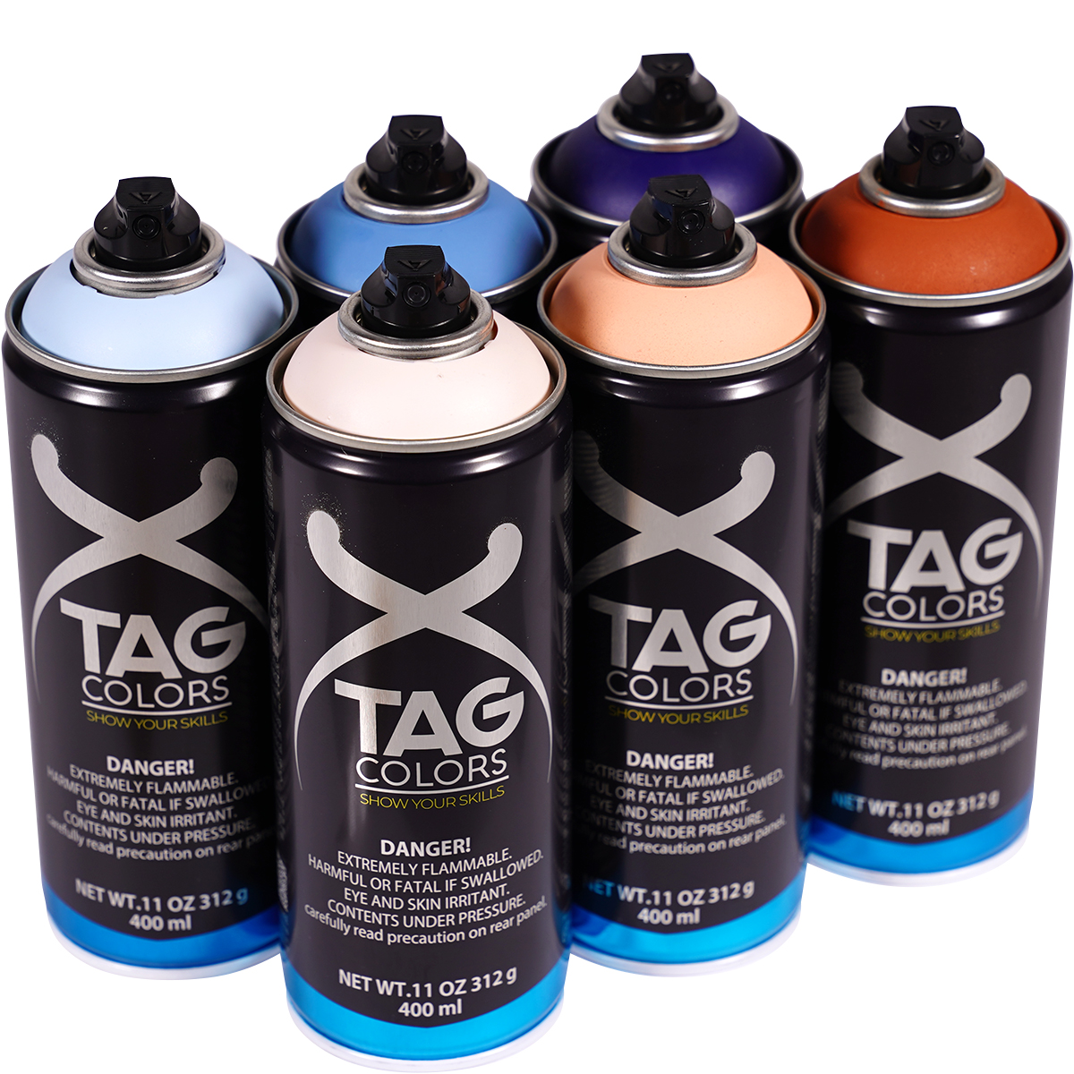 TAG Colors "Show Your Skills - Azure Brown Sixpack" (6x400ml)