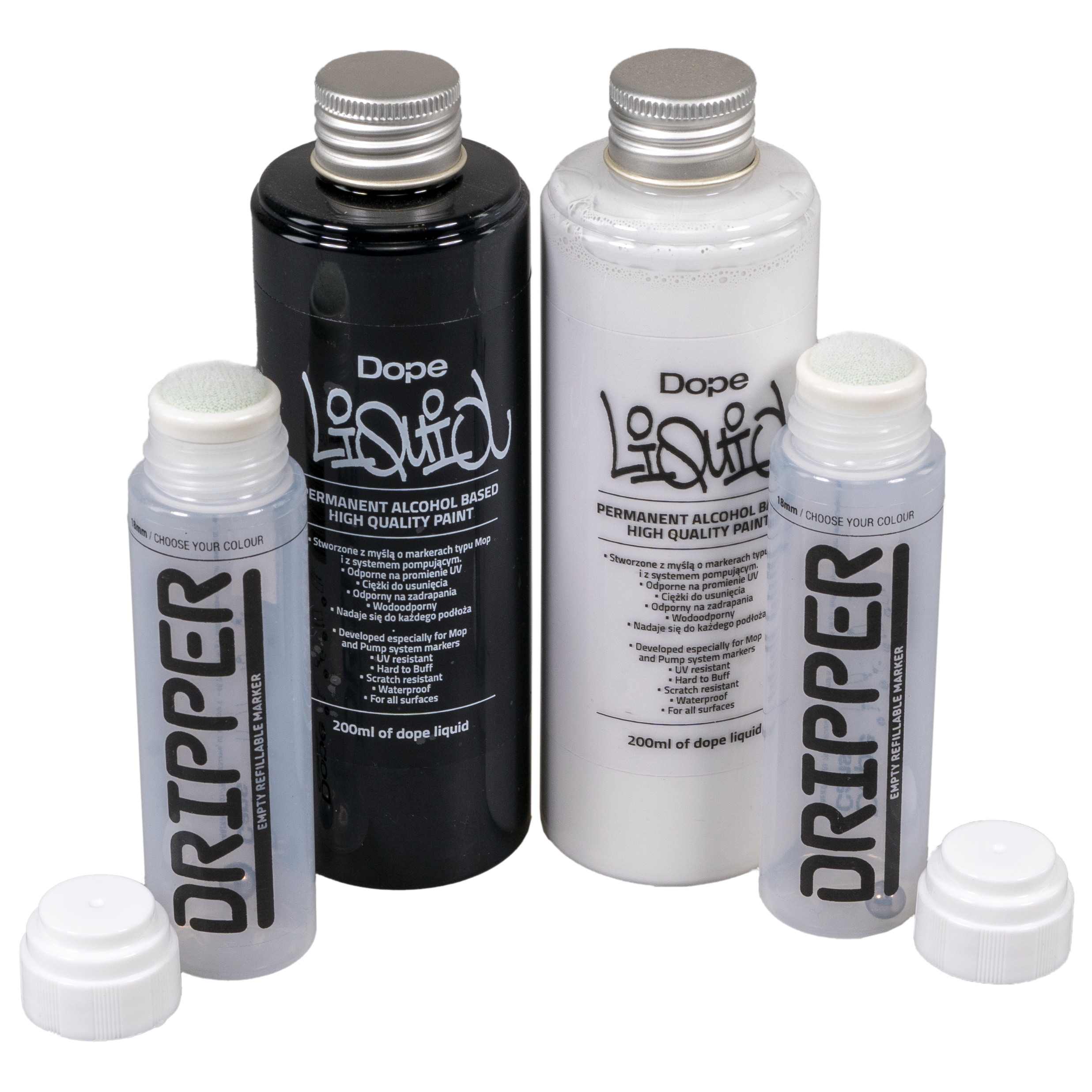 Dope "Liquid Refill Dripper Black/White Set"