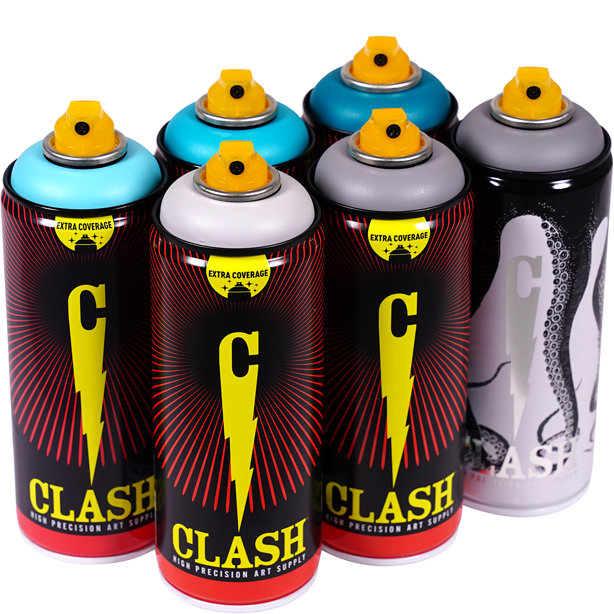 Clash "Paint Multi Color Sixpack Blue Stone Tones" (6x400ml)