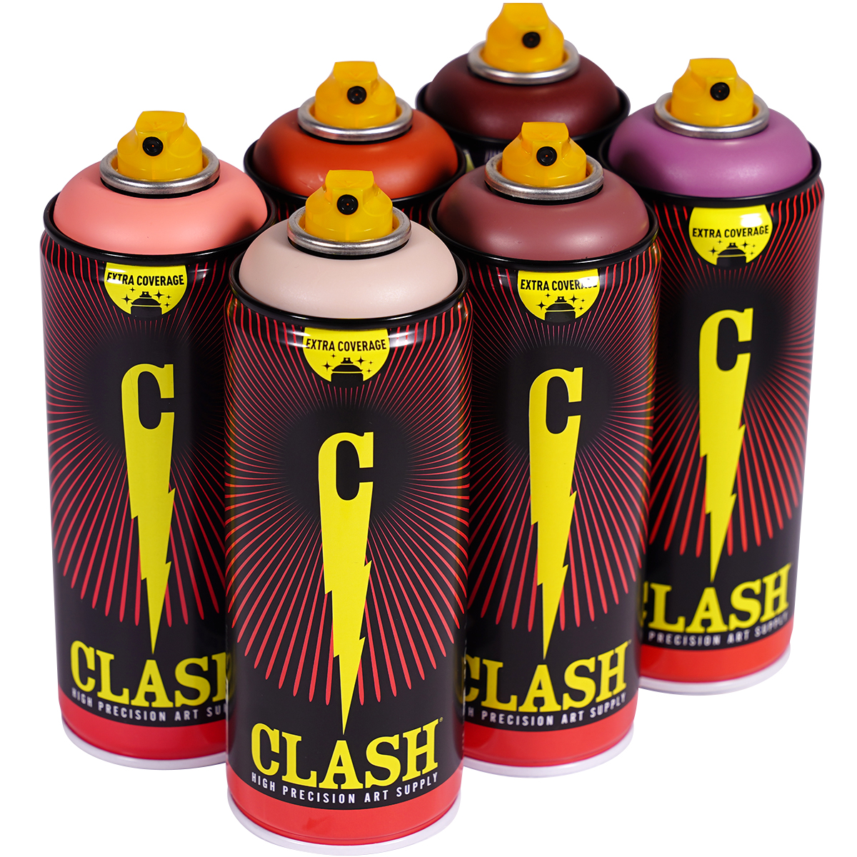 Clash "Paint Multi Color Sixpack Bricktop Tones" (6x400ml)